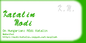 katalin modi business card
